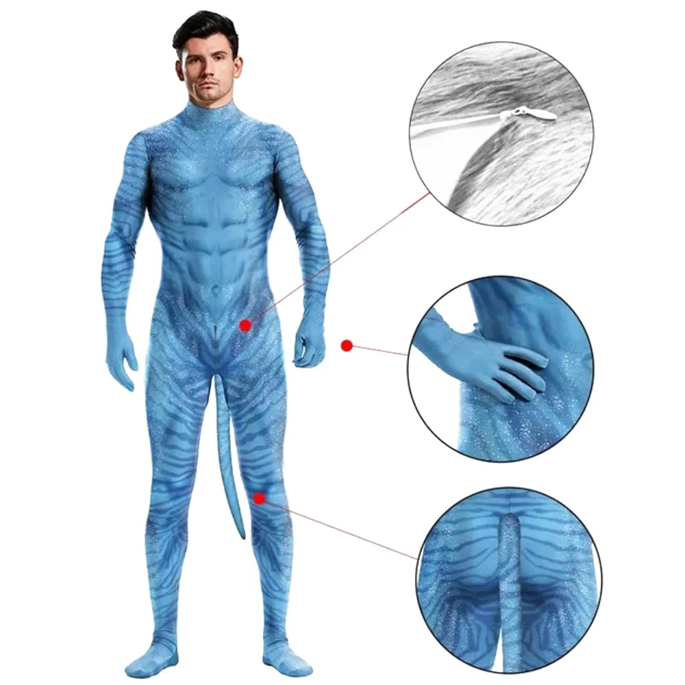 Spandex Avatar Halloween Costume Aliens Cosplay