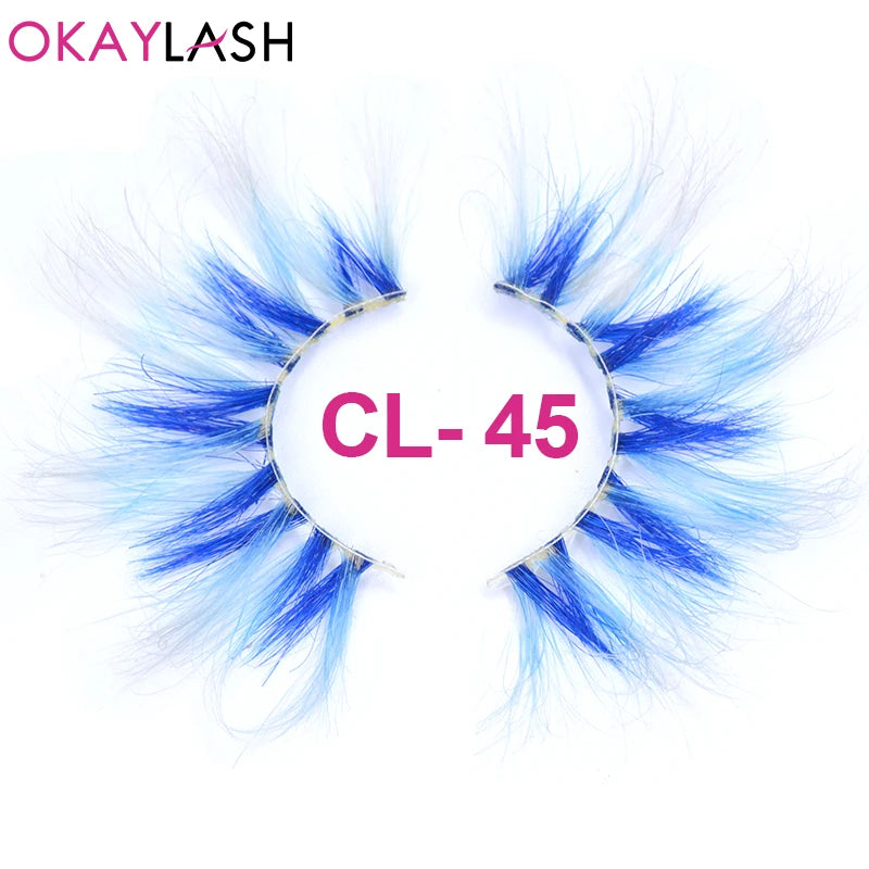 Kekelash halloween colored rainbow real mink eyelash lashes