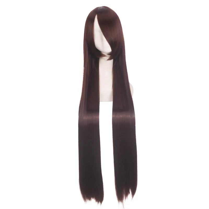 40inch colored straight bangs women's synthetic wig, Halloween makeup