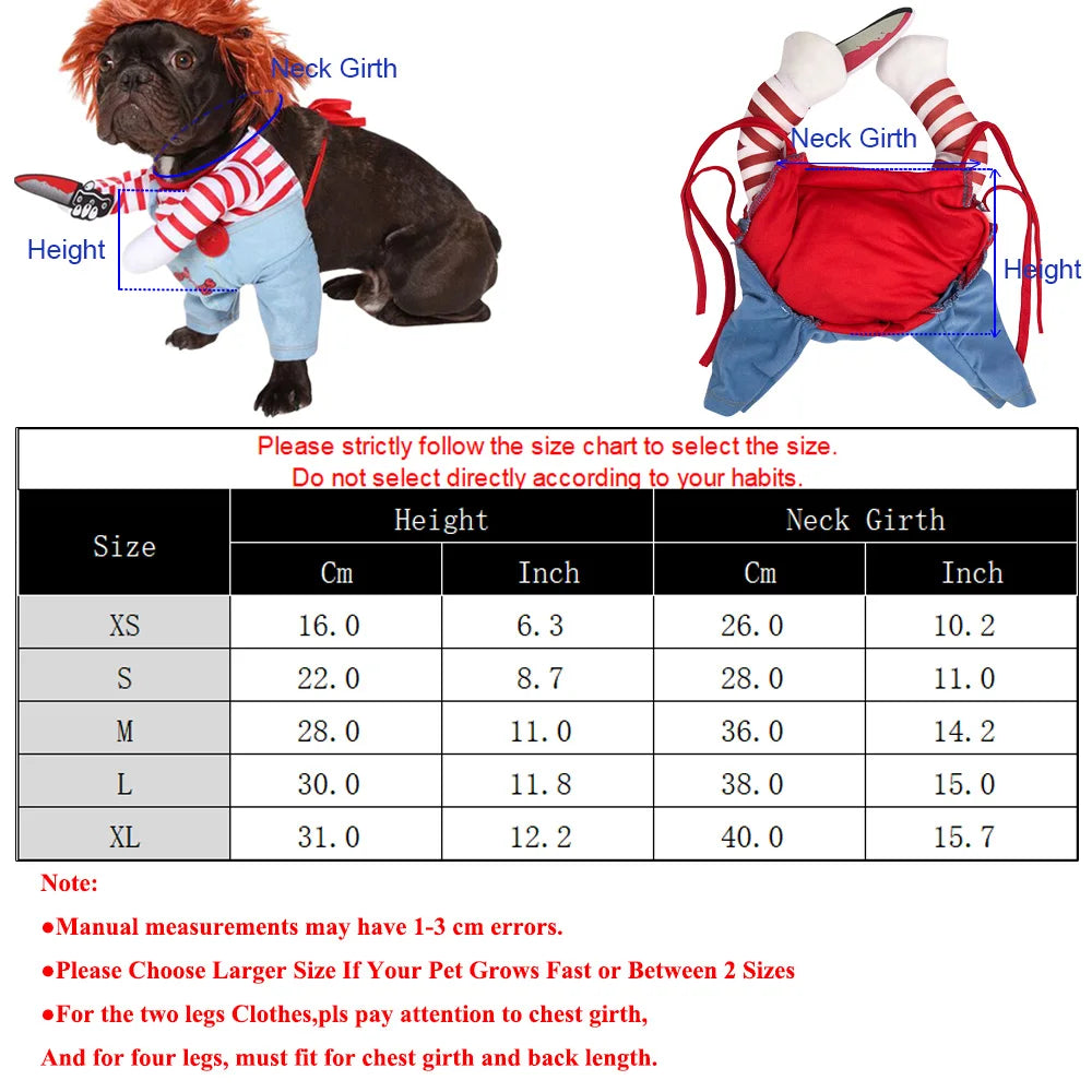 Funny Cat Cosplay Jumpsuit: Warm Halloween Pet Costume for Dogs & Cats