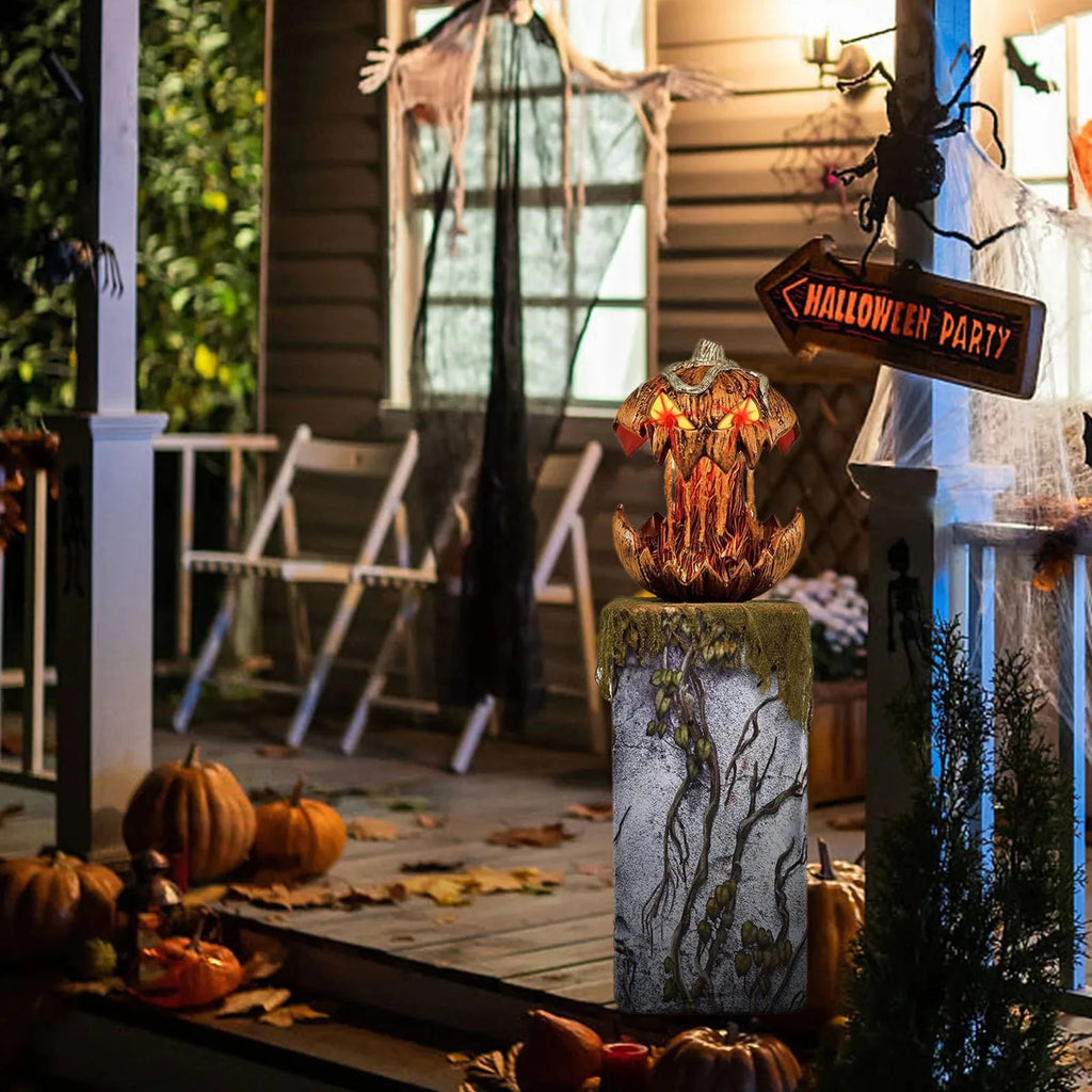 Noise-Activated Animated Talking Pumpkin: Spooky Lifting Halloween Decor