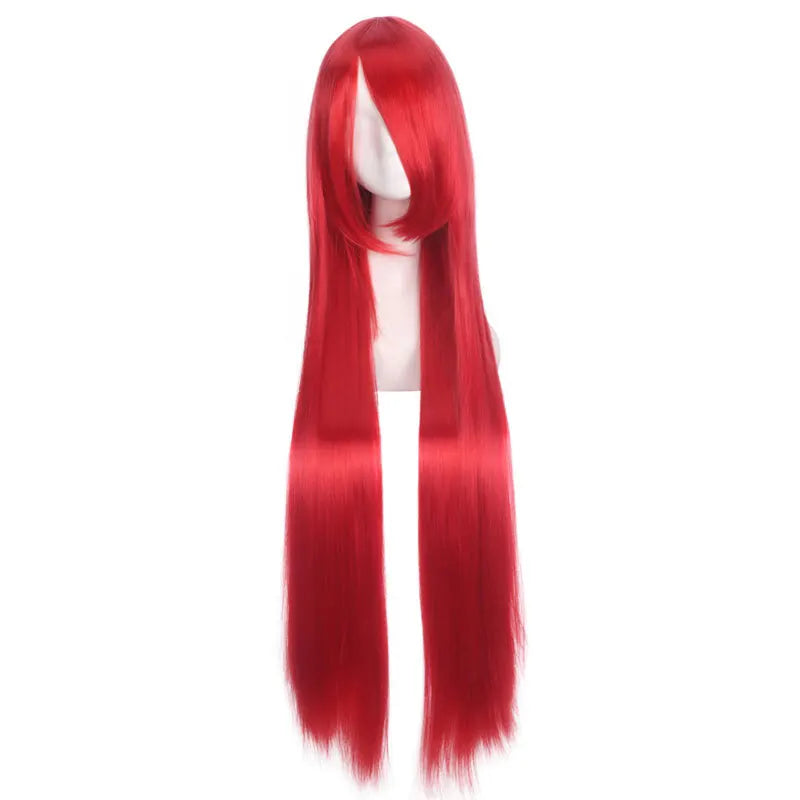 40inch colored straight bangs women's synthetic wig, Halloween makeup