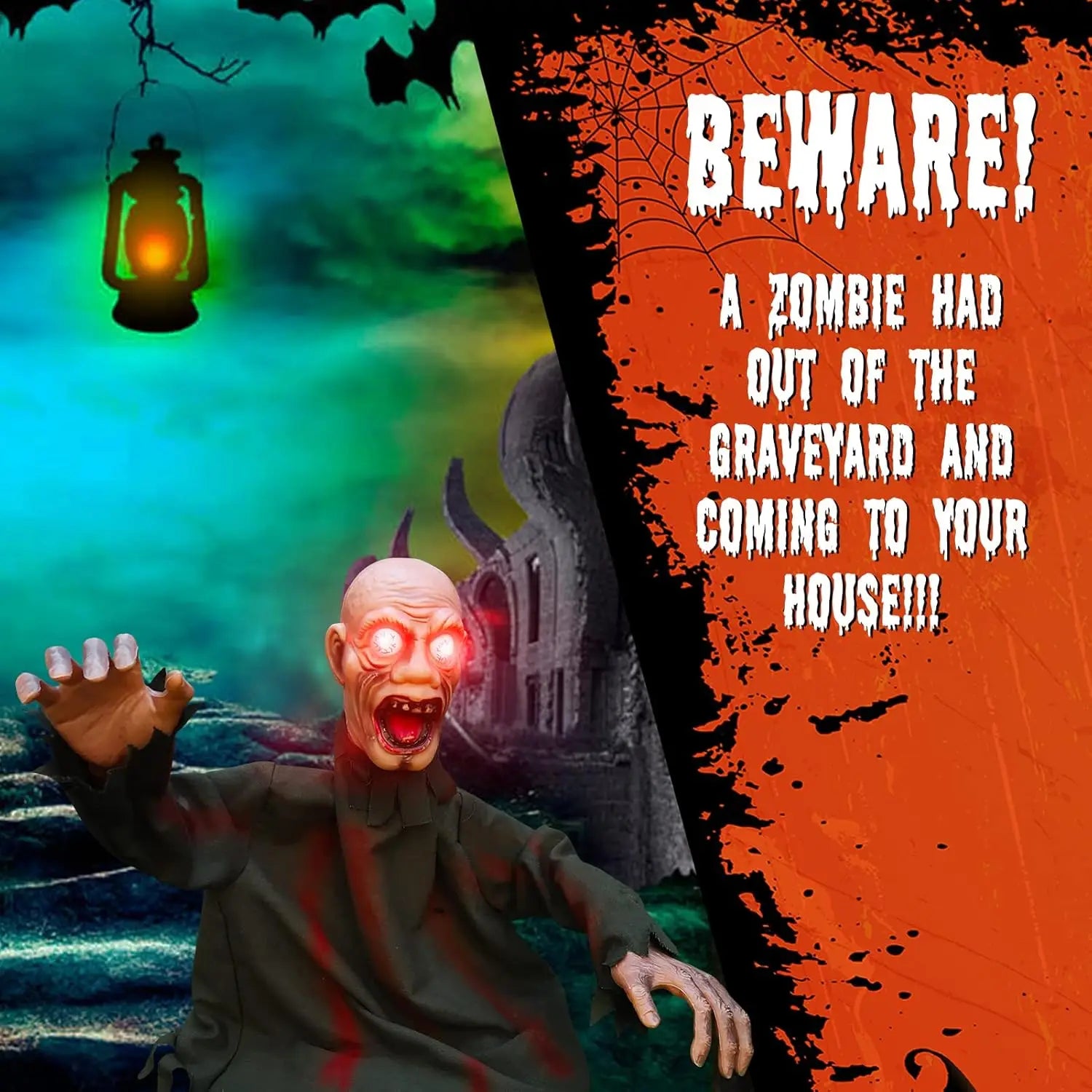 Motion-Activated Jumping Ghost: Plug-in Halloween Terror Prop