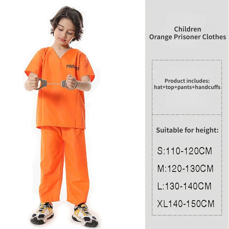 Adult Orange Prisoner Jumpsuit: Halloween Jailbird Costume