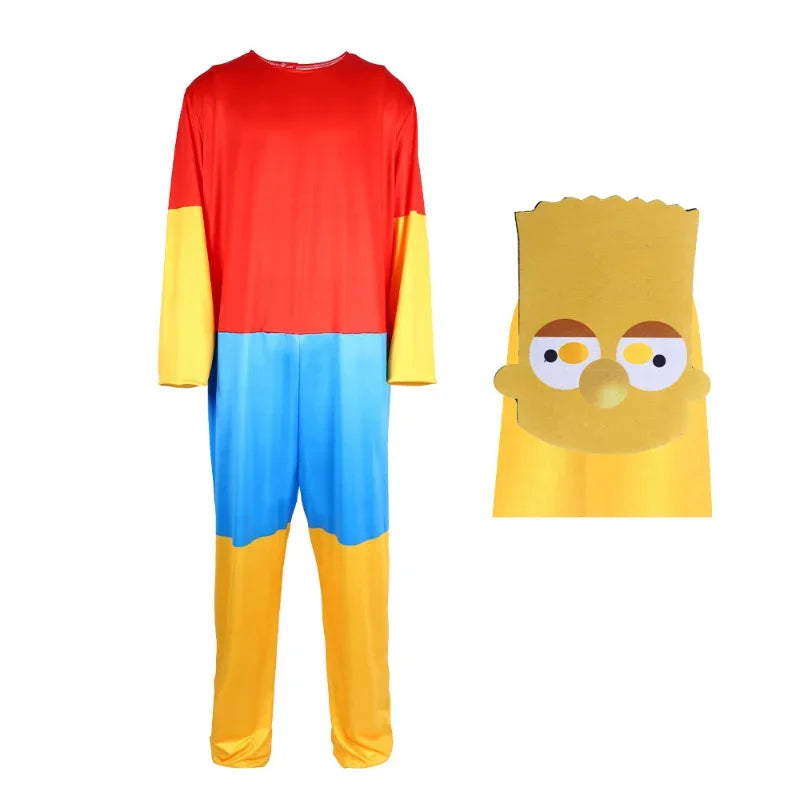 Simpsons Family Cosplay Costume: Lisa, Bart, Homer, Marge Halloween Dress