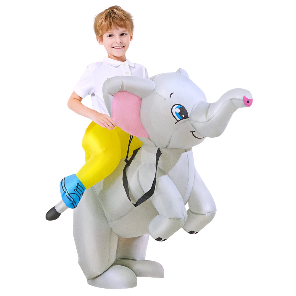 Kids Inflatable Mascot Costumes: Dinosaur, Unicorn, Rooster for Halloween Cosplay