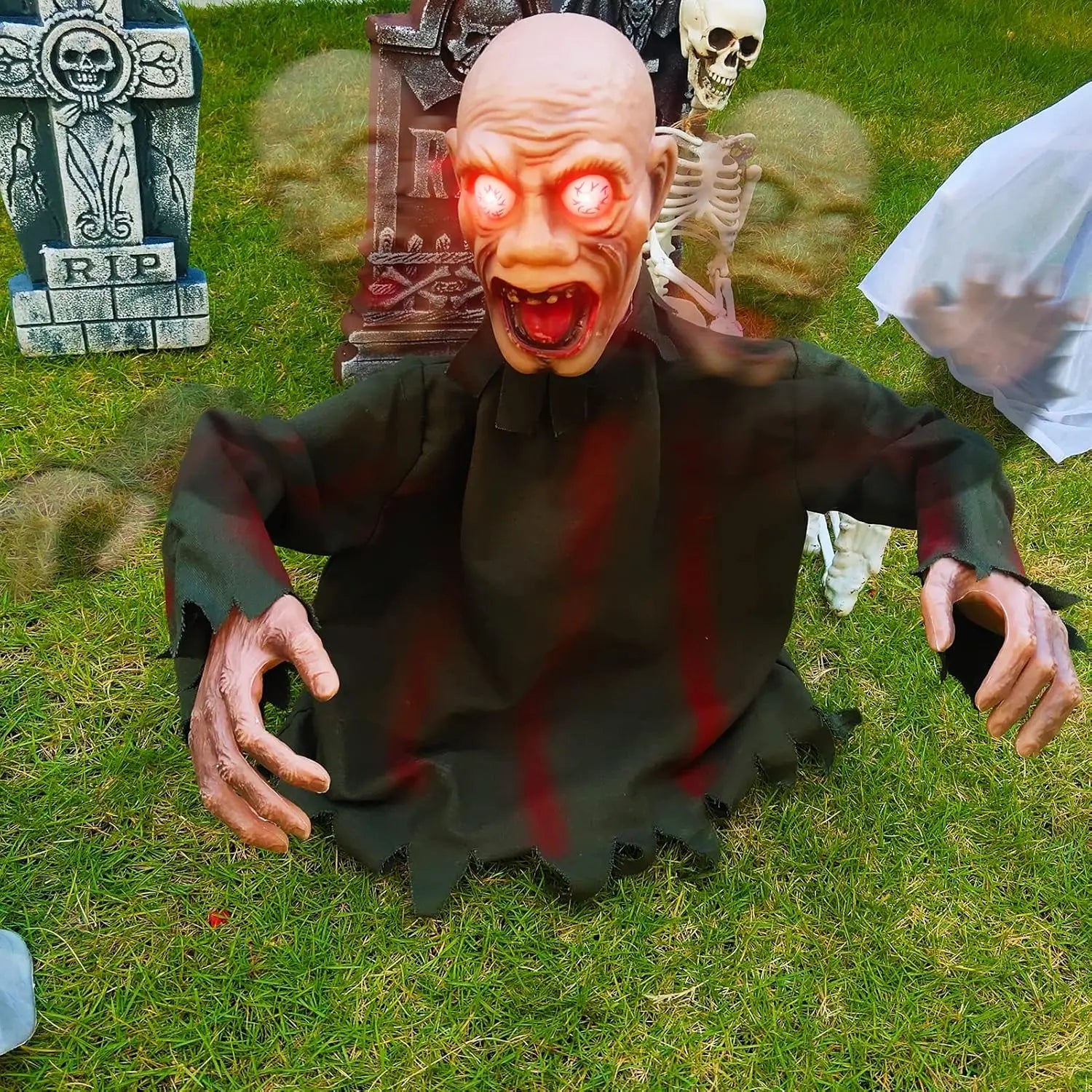 Motion-Activated Jumping Ghost: Plug-in Halloween Terror Prop